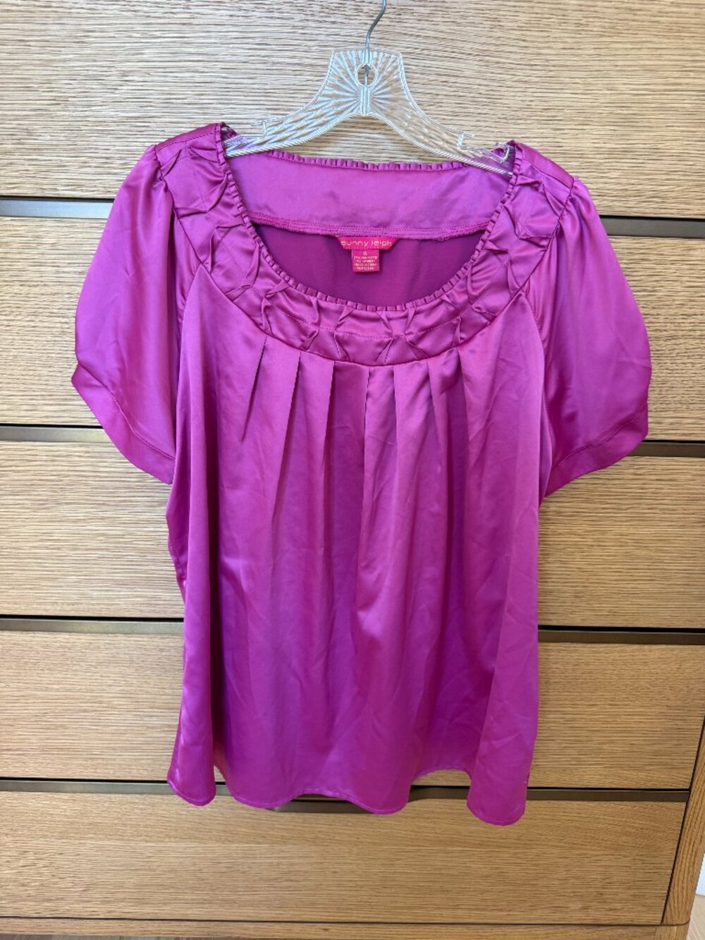 Magenta Sunny Leigh Pleated Top